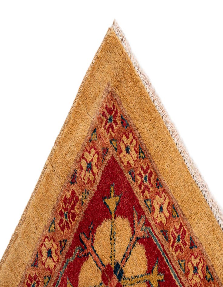 Detail image of  6' 8 x 9' 10  Hand Knotted Peshawar Ziegler Wool Rug