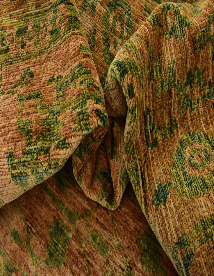 Detail image of  6' 8 x 8' 3  Hand Knotted Peshawar Ziegler Rug