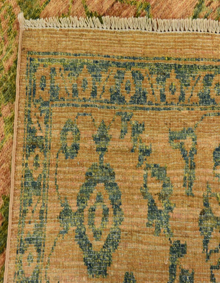 Detail image of  6' 8 x 8' 3  Hand Knotted Peshawar Ziegler Rug