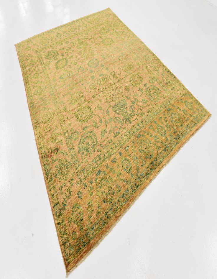 Detail image of  6' 8 x 8' 3  Hand Knotted Peshawar Ziegler Rug