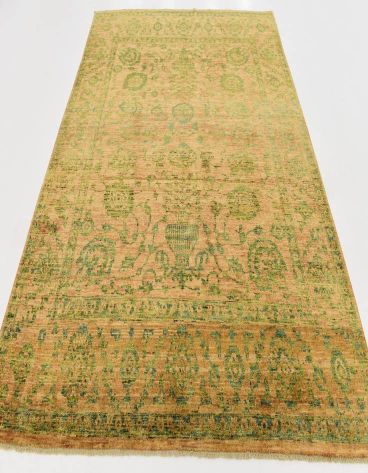 Detail image of  6' 8 x 8' 3  Hand Knotted Peshawar Ziegler Rug