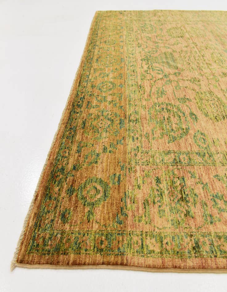 Detail image of  6' 8 x 8' 3  Hand Knotted Peshawar Ziegler Rug