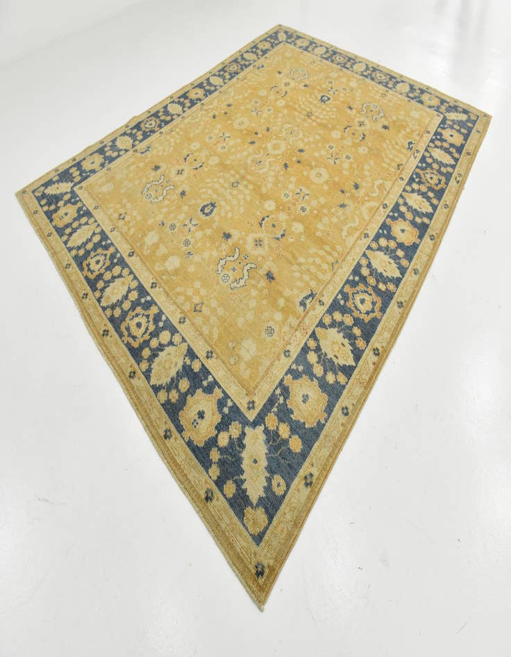 Detail image of  9' 3 x 11' 9  Hand Knotted Peshawar Ziegler Wool Rug