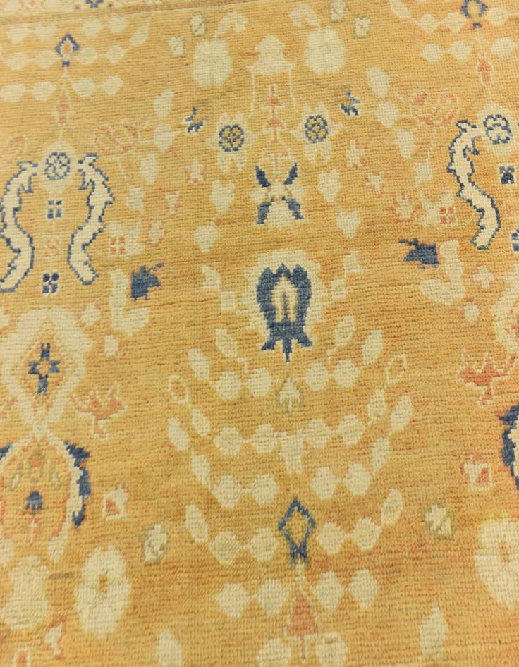 Detail image of  9' 3 x 11' 9  Hand Knotted Peshawar Ziegler Wool Rug