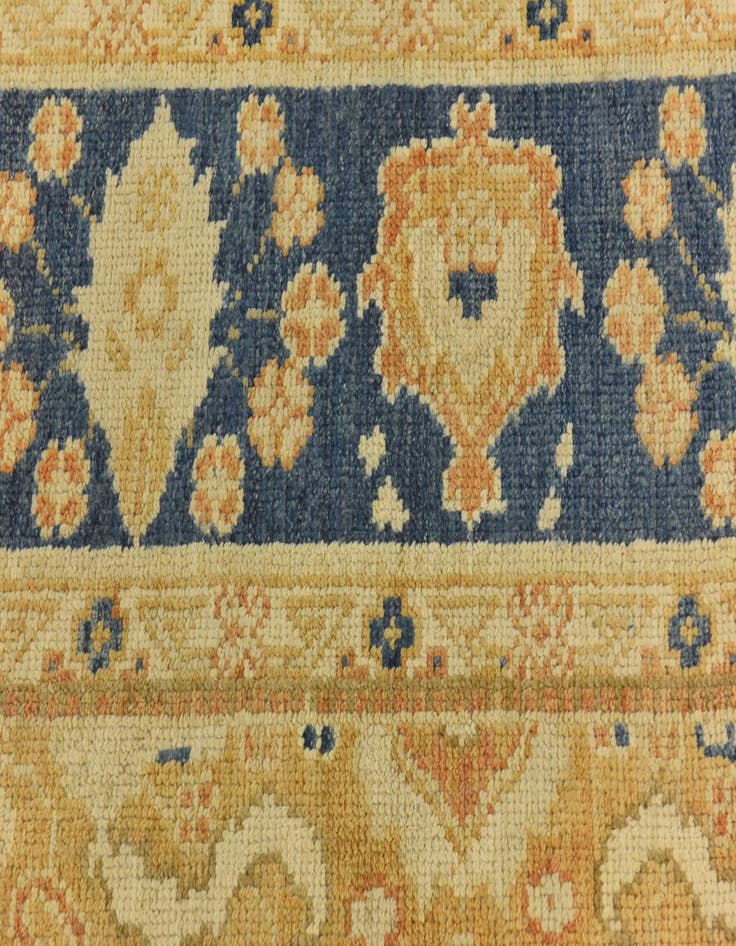 Detail image of  9' 3 x 11' 9  Hand Knotted Peshawar Ziegler Wool Rug