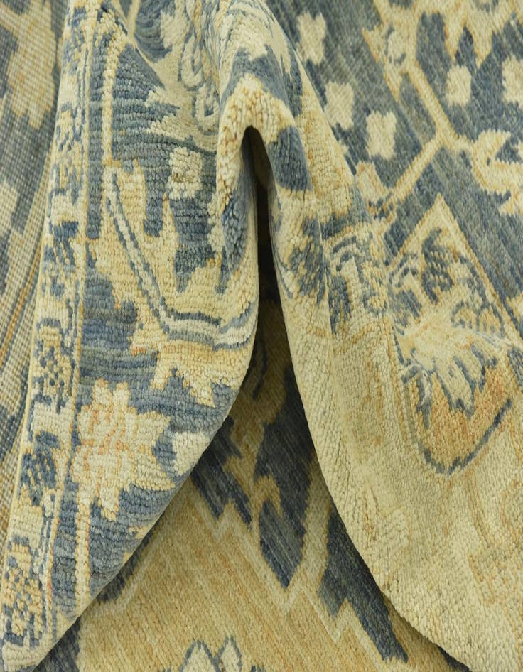 Detail image of  7' 2 x 10' 3  Hand Knotted Peshawar Ziegler Wool Rug