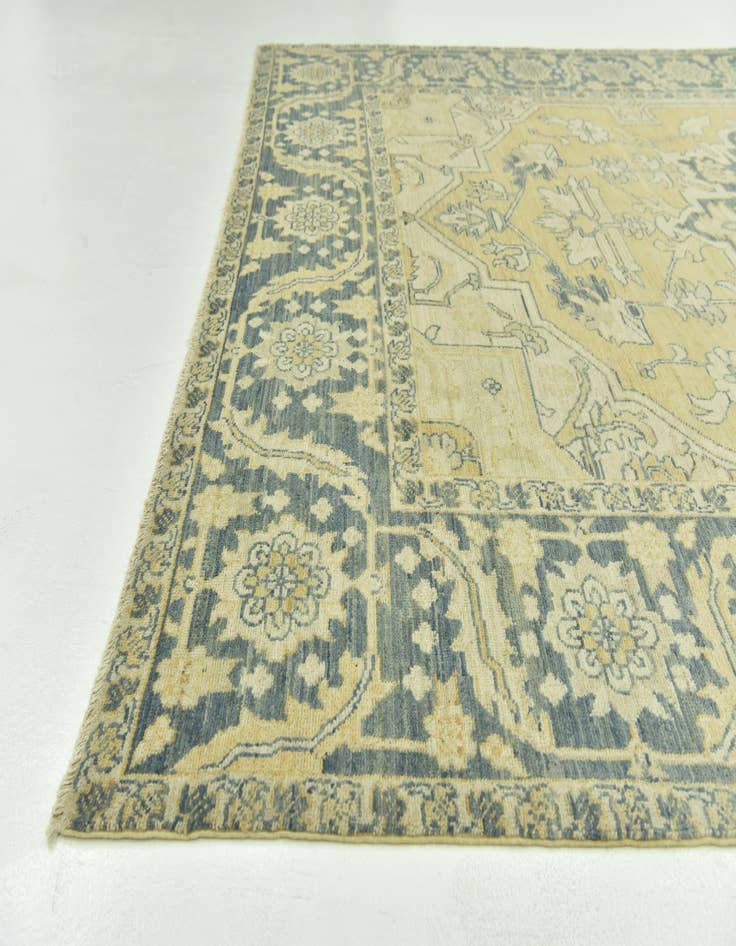 Detail image of  7' 2 x 10' 3  Hand Knotted Peshawar Ziegler Wool Rug