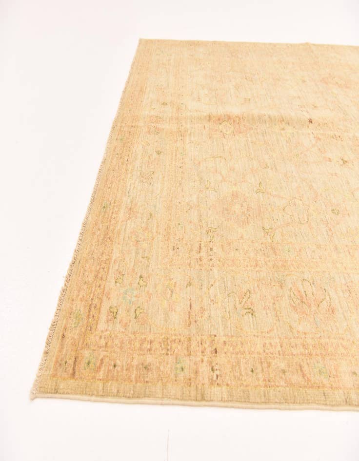 Detail image of  5' 7 x 7' 10  Hand Knotted Peshawar Ziegler Rug