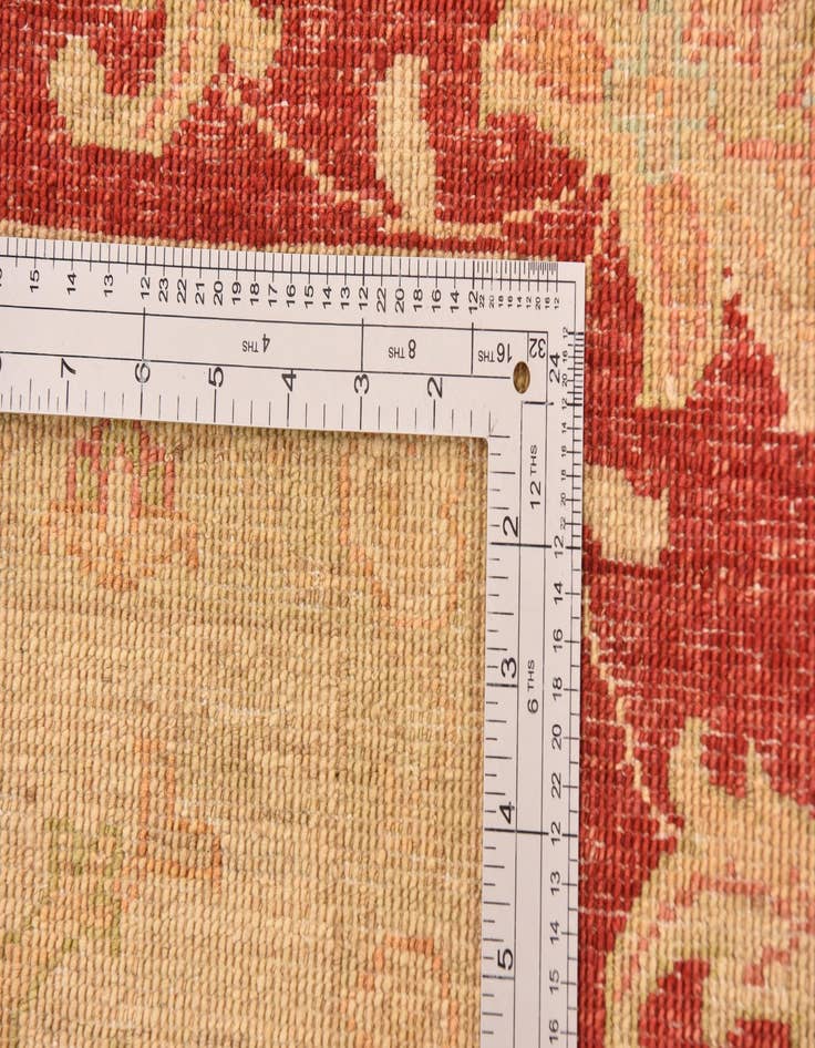Detail image of  6' 6 x 7' 10  Hand Knotted Peshawar Ziegler Rug