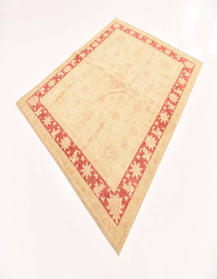 Detail image of  6' 6 x 7' 10  Hand Knotted Peshawar Ziegler Rug