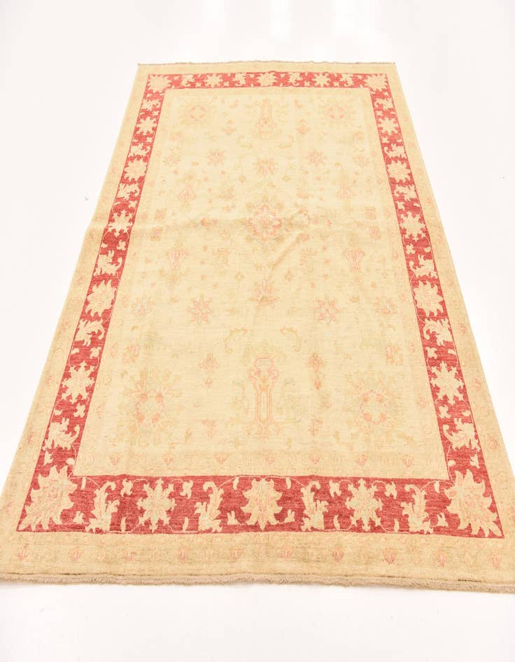 Detail image of  6' 6 x 7' 10  Hand Knotted Peshawar Ziegler Rug