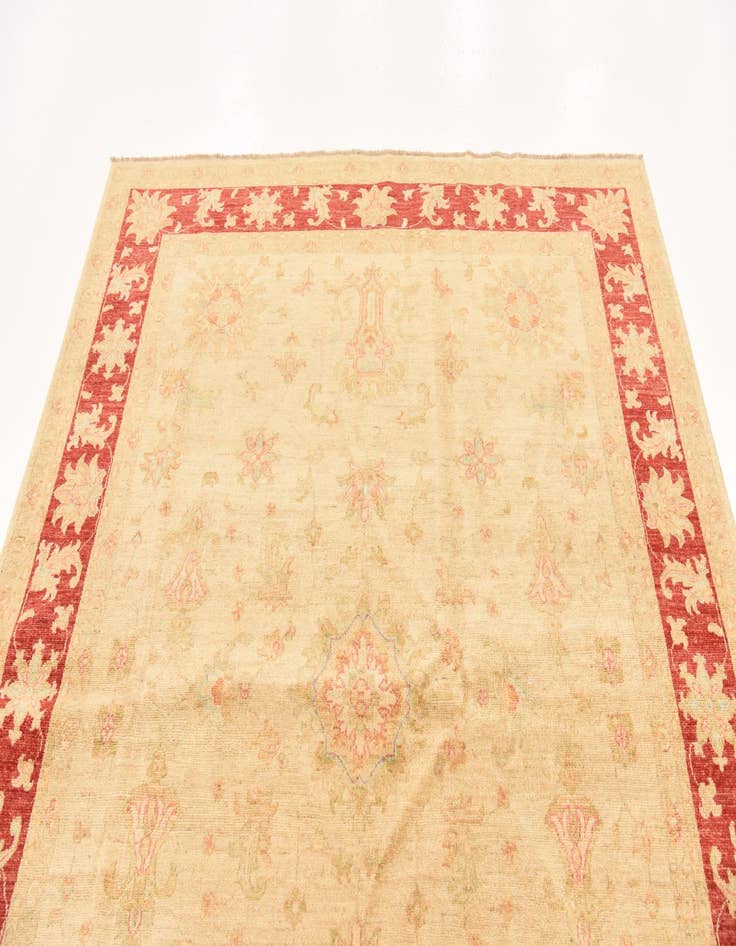 Detail image of  6' 6 x 7' 10  Hand Knotted Peshawar Ziegler Rug