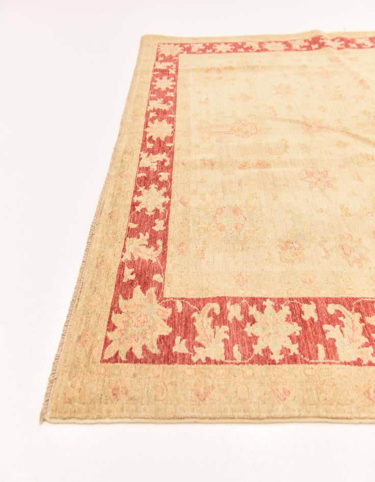 Detail image of  6' 6 x 7' 10  Hand Knotted Peshawar Ziegler Rug