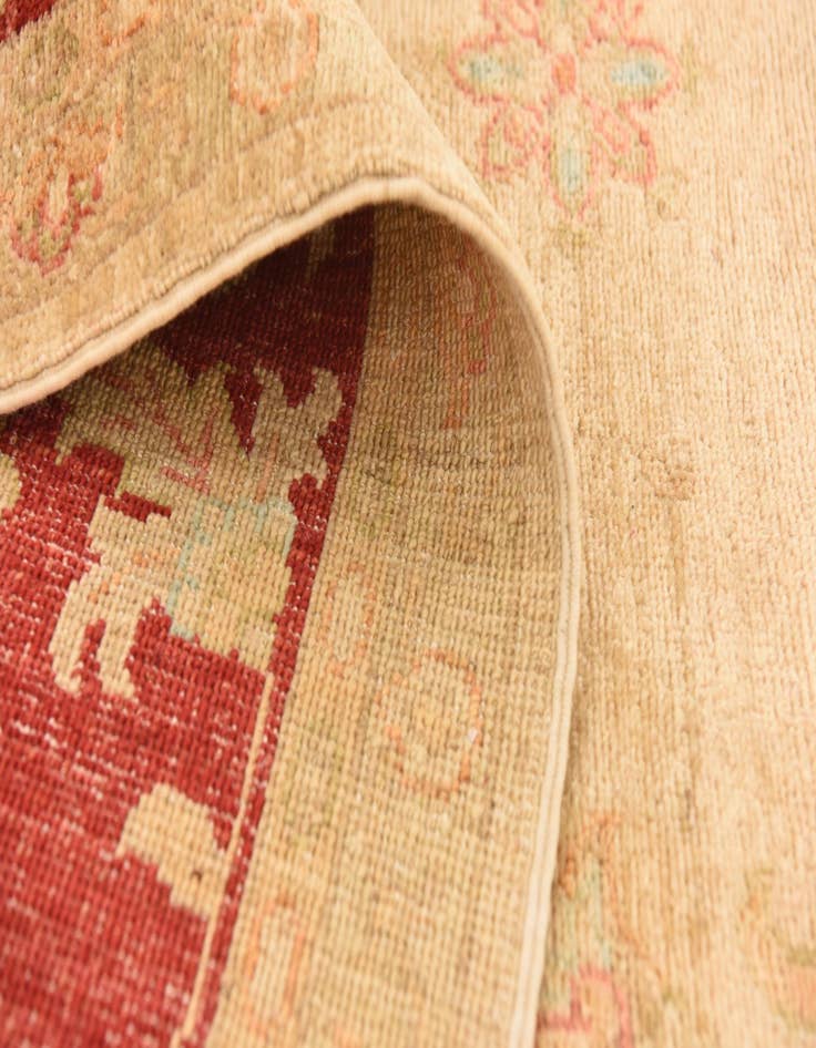 Detail image of  6' 6 x 7' 10  Hand Knotted Peshawar Ziegler Rug