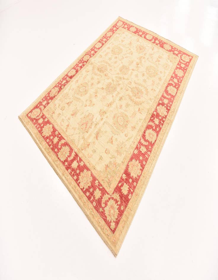 Detail image of  5' 7 x 7' 11  Hand Knotted Peshawar Ziegler Rug