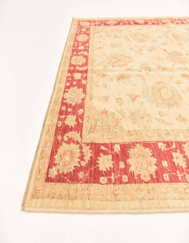 Detail image of  5' 7 x 7' 11  Hand Knotted Peshawar Ziegler Rug