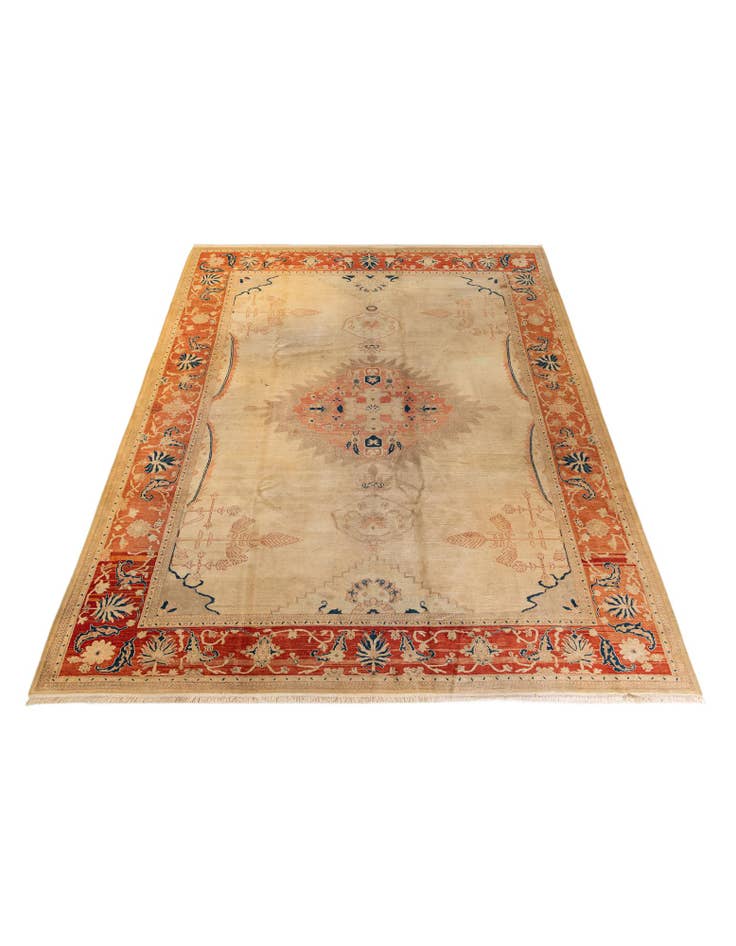 Detail image of  9' 1 x 12' 7  Hand Knotted Peshawar Ziegler Rug