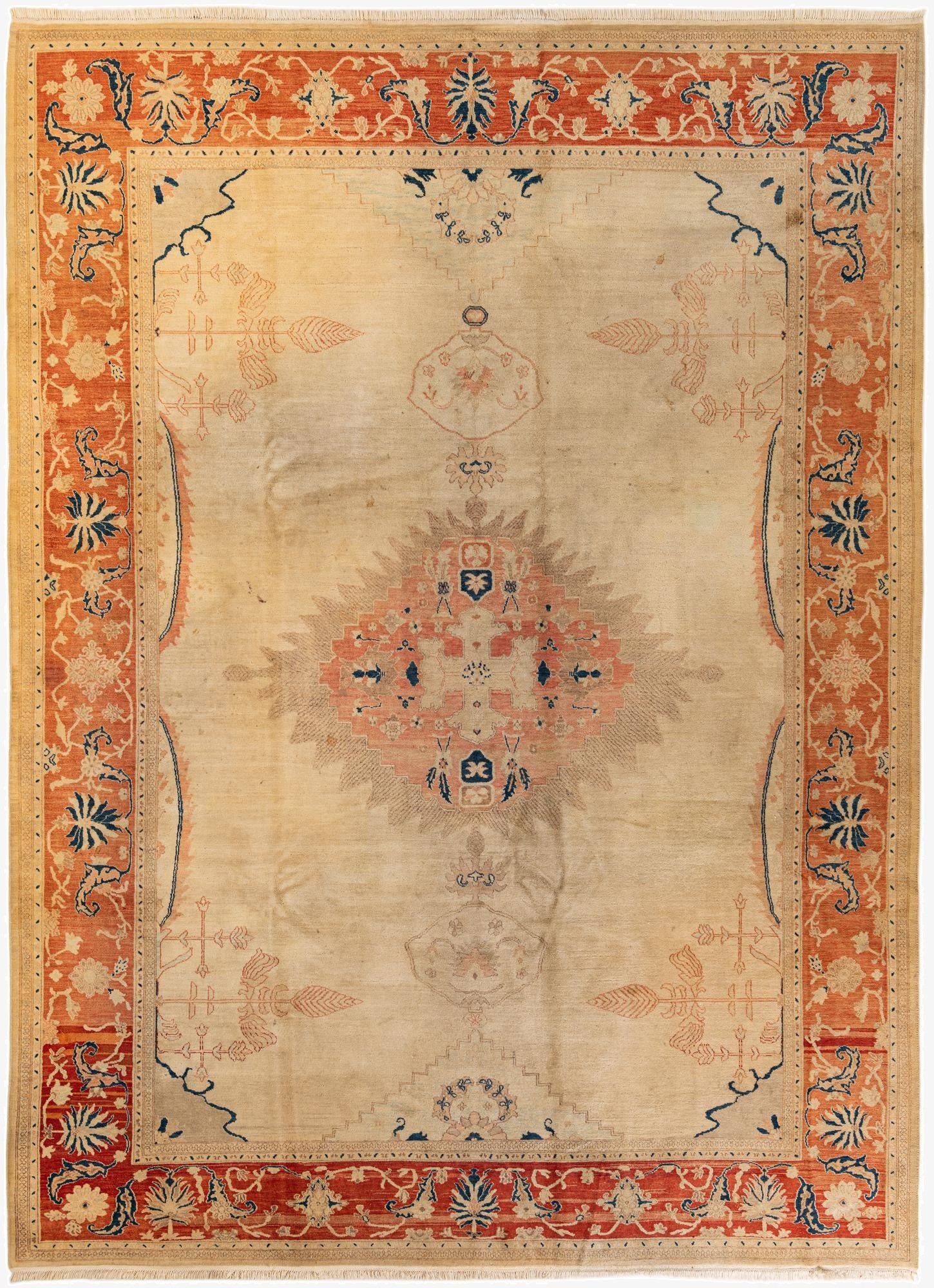  9' 1 x 12' 7  Hand Knotted Peshawar Ziegler Rug