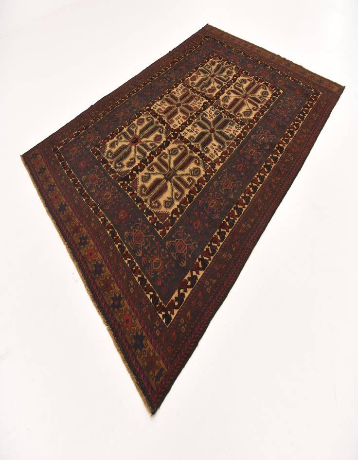 Detail image of 6' 5 x 9' Hand Knotted Sumak Oriental Wool Rug