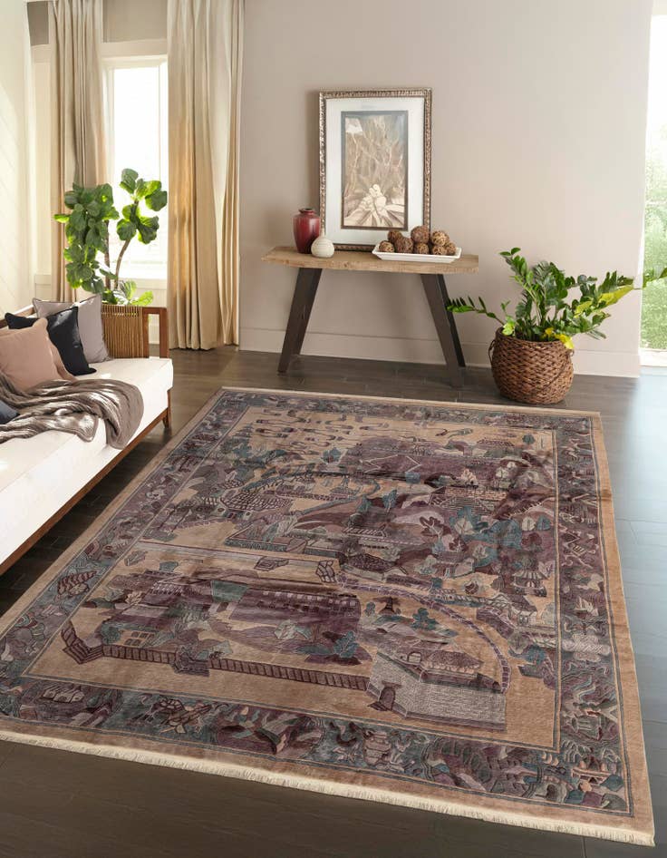 Detail image of  10' 1 x 12' 10  Hand Knotted Tibet Wool Rug