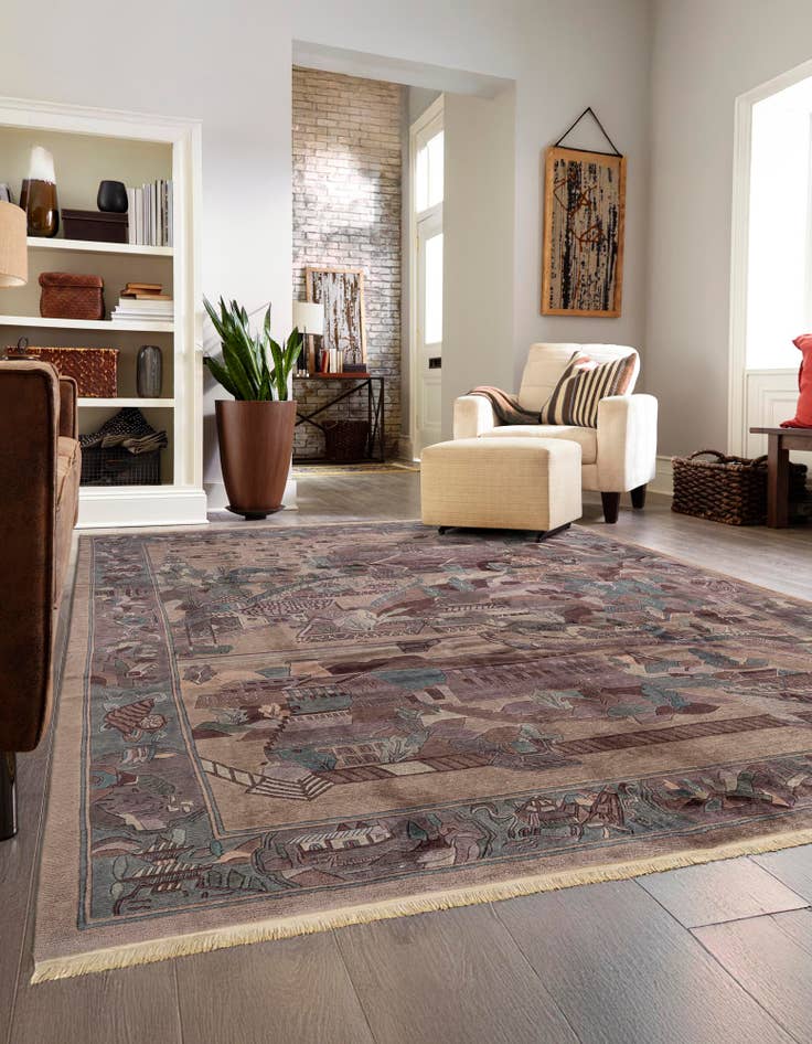 Detail image of  10' x 12' 7  Hand Knotted Tibet Wool Rug