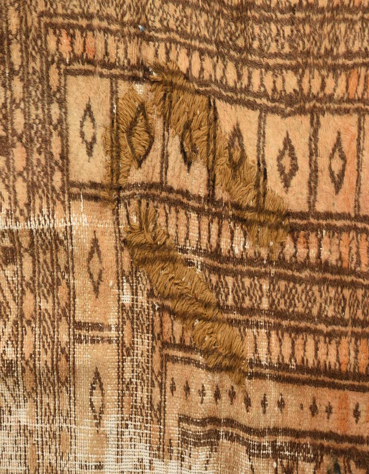 Detail image of  3' 1 x 5' 1  Hand Knotted Torkaman Persian Wool Rug