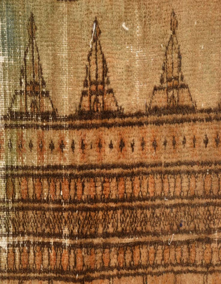 Detail image of  3' 1 x 5' 1  Hand Knotted Torkaman Persian Wool Rug