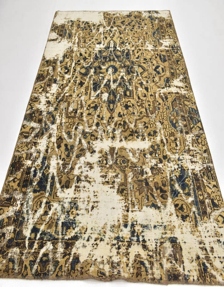 Detail image of  6' x 8'  Hand Knotted Ultra Vintage Persian Wool Rug