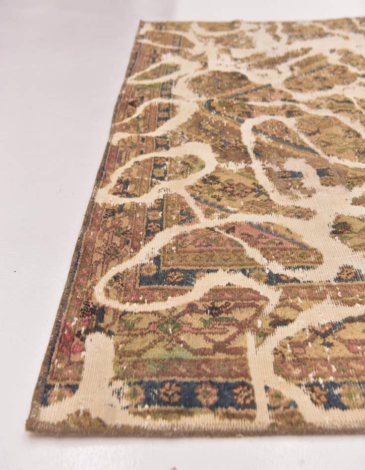 Detail image of  6' x 9' 4  Hand Knotted Ultra Vintage Persian Wool Rug