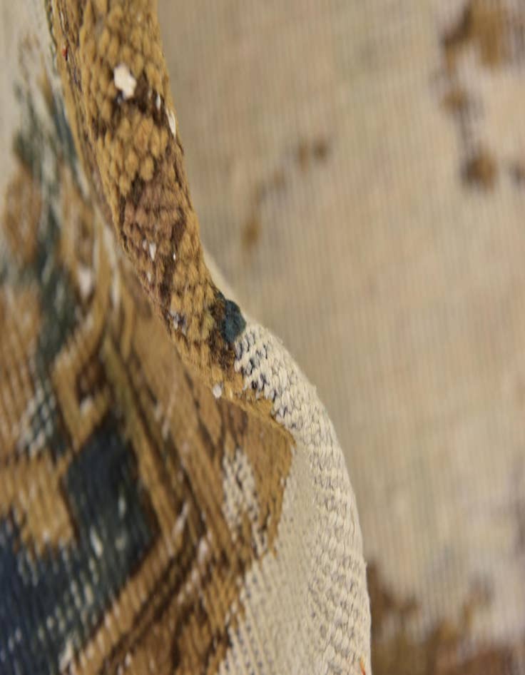 Detail image of  6' 7 x 9' 9  Hand Knotted Ultra Vintage Persian Wool Rug