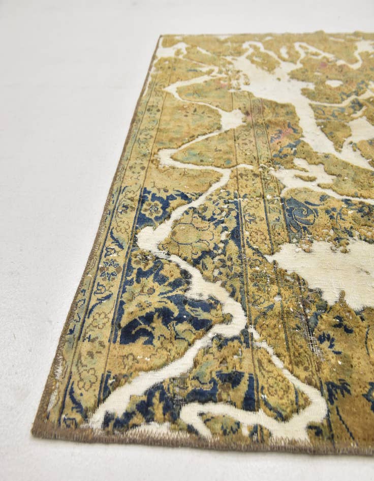 Detail image of  5' 10 x 8' 5  Hand Knotted Ultra Vintage Persian Wool Rug