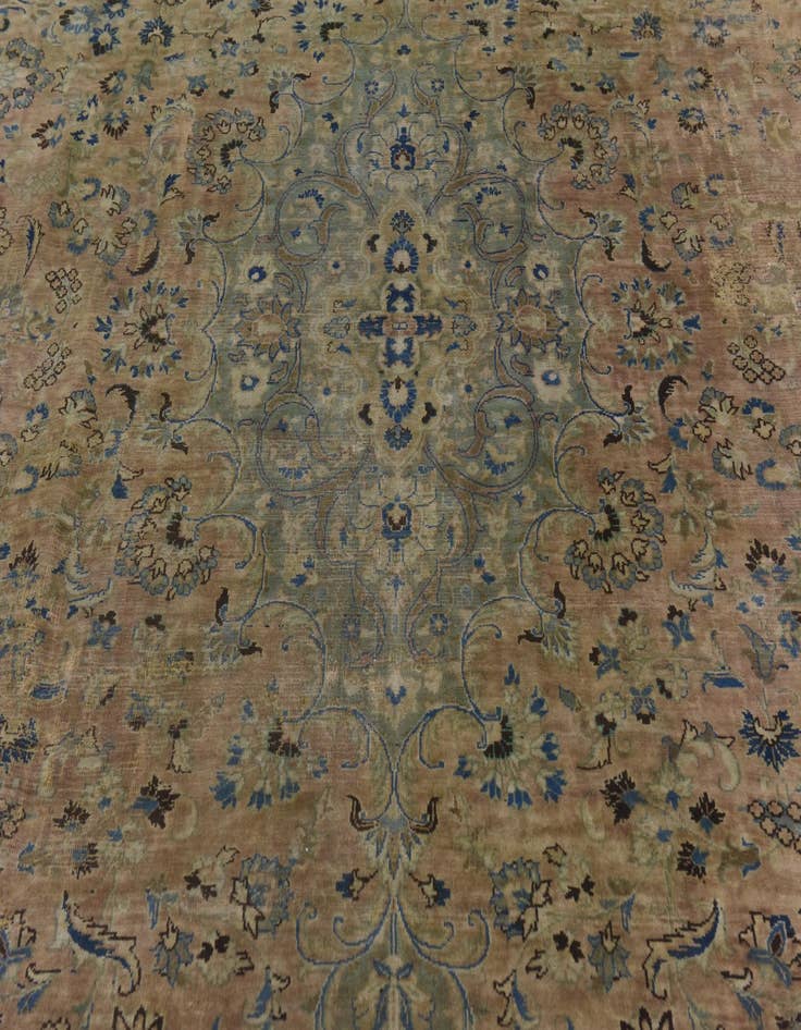 Detail image of  8' 10 x 11' 5  Hand Knotted Ultra Vintage Persian Wool Rug