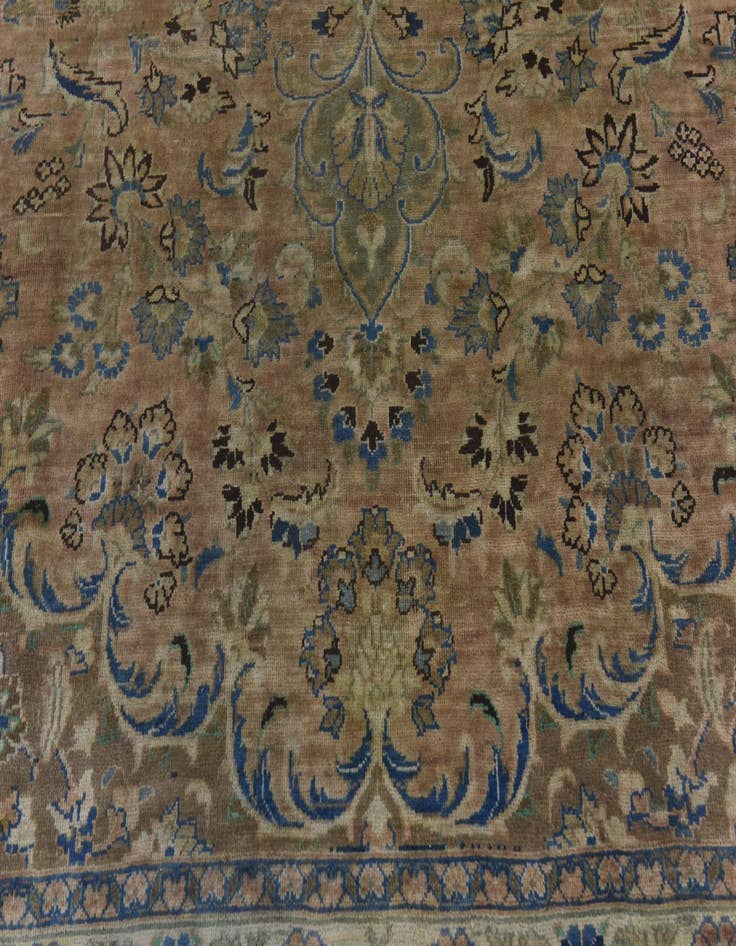 Detail image of  8' 10 x 11' 5  Hand Knotted Ultra Vintage Persian Wool Rug