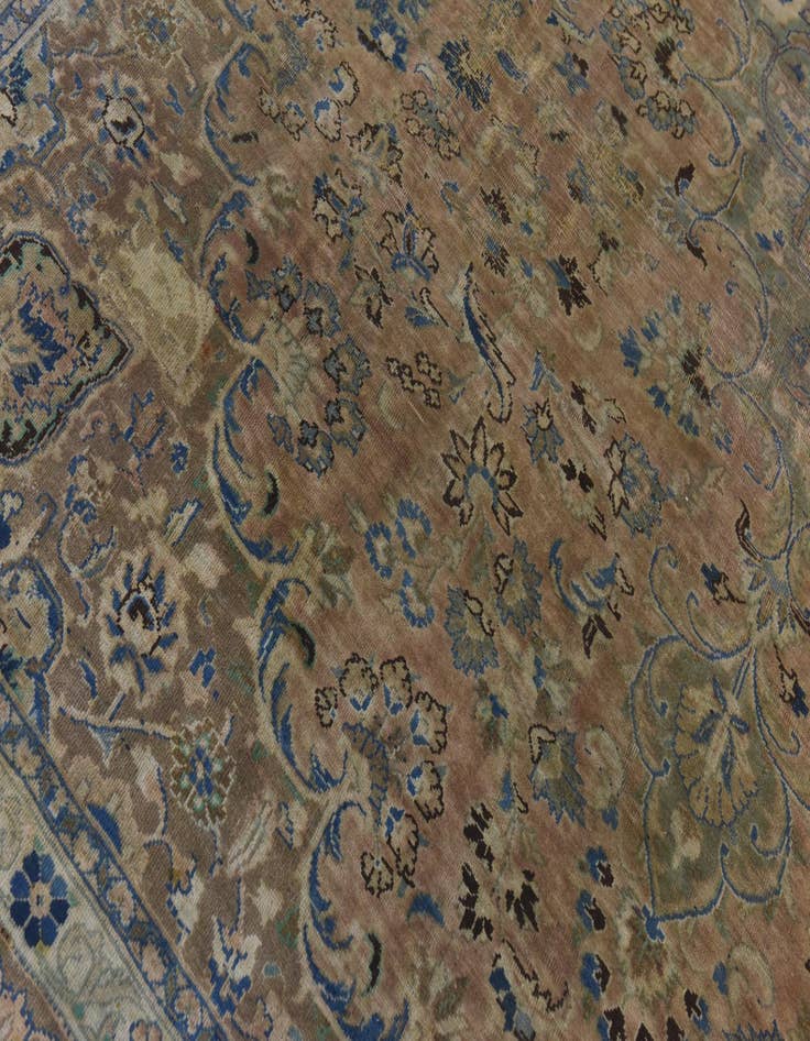 Detail image of  8' 10 x 11' 5  Hand Knotted Ultra Vintage Persian Wool Rug