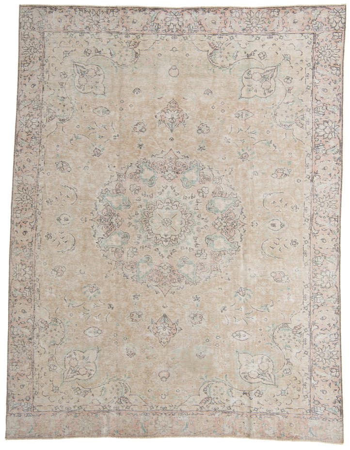  9' 5 x 12' 6  Hand Knotted Ultra Vintage Persian W...