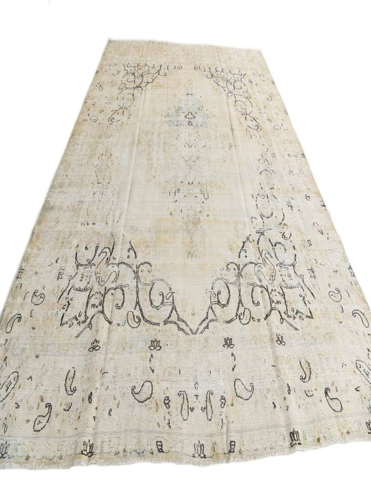 Detail image of  9' x 12' 10  Hand Knotted Ultra Vintage Persian Wool Rug