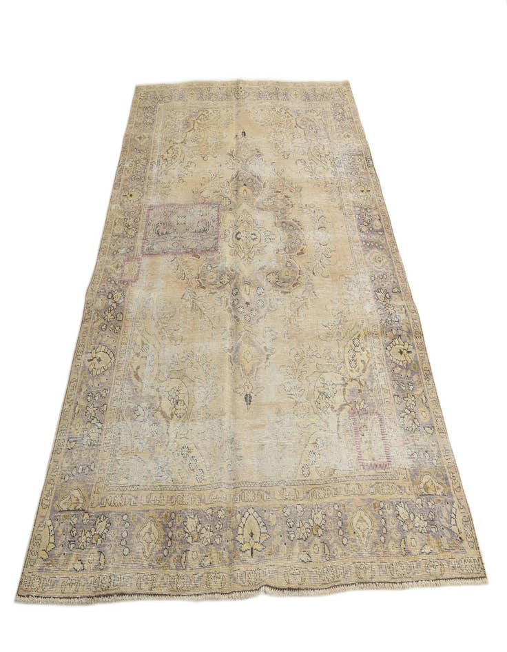 Detail image of  6' 9 x 9' 5  Hand Knotted Ultra Vintage Persian Wool Rug