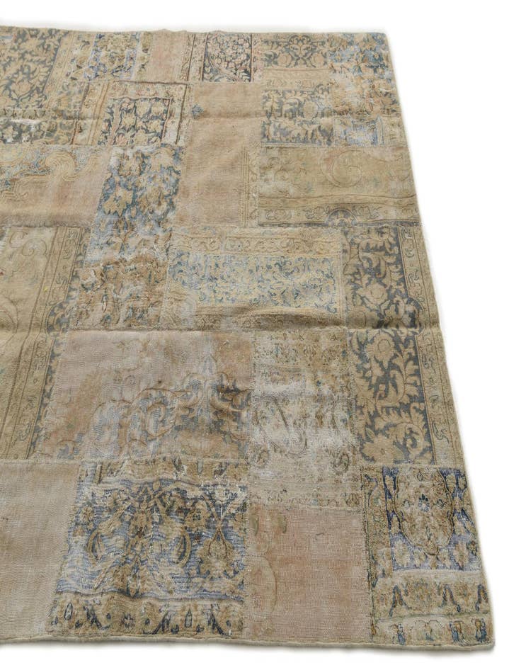 Detail image of  6' 9 x 10' 4  Hand Knotted Ultra Vintage Persian Wool Rug