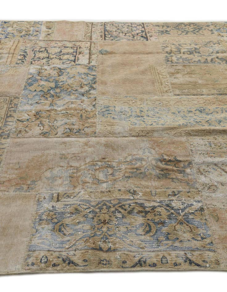 Detail image of  6' 9 x 10' 4  Hand Knotted Ultra Vintage Persian Wool Rug