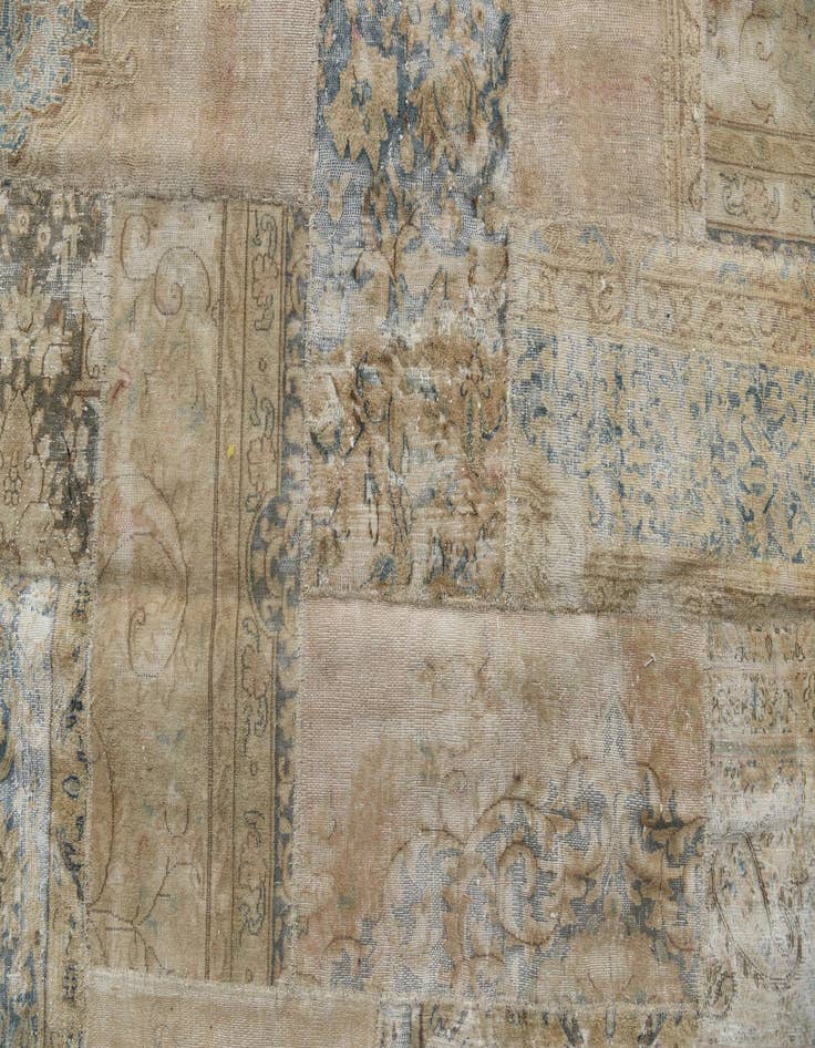 Detail image of  6' 9 x 10' 4  Hand Knotted Ultra Vintage Persian Wool Rug