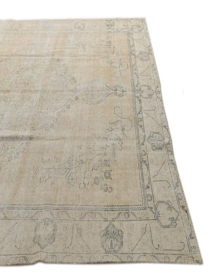 Detail image of  9' 2 x 12'  Hand Knotted Ultra Vintage Persian Wool Rug