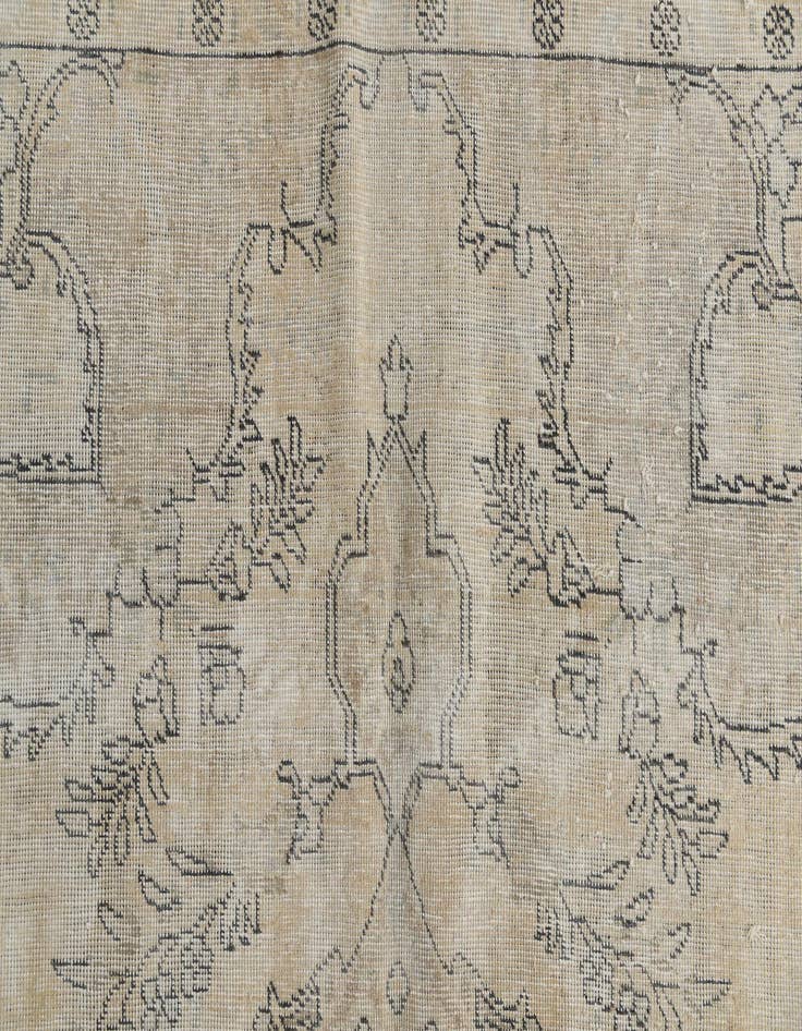 Detail image of  6' 3 x 9' 5  Hand Knotted Ultra Vintage Persian Wool Rug