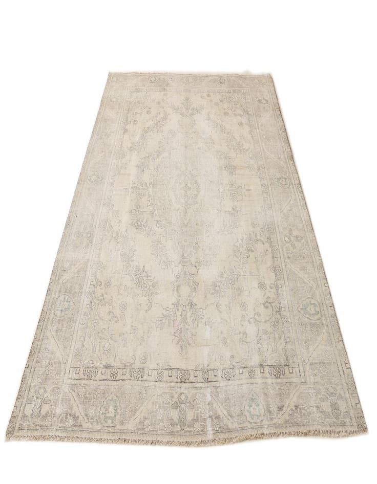 Detail image of  6' 7 x 9' 2  Hand Knotted Ultra Vintage Persian Wool Rug