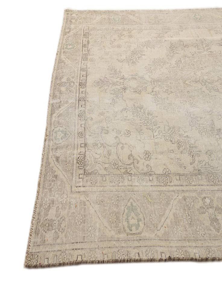 Detail image of  6' 7 x 9' 2  Hand Knotted Ultra Vintage Persian Wool Rug