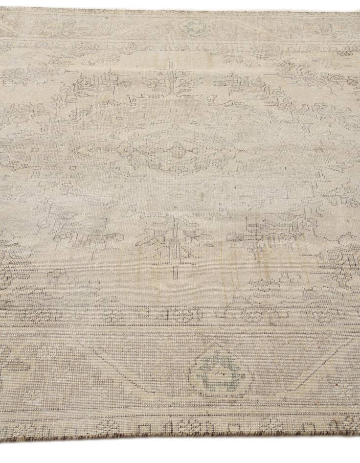 Detail image of  6' 7 x 9' 2  Hand Knotted Ultra Vintage Persian Wool Rug