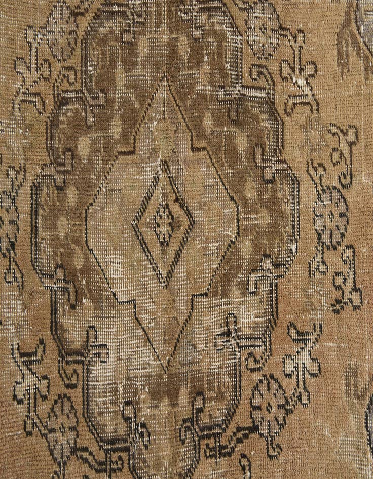 Detail image of  4' 6 x 5' 8  Hand Knotted Ultra Vintage Persian Wool Rug