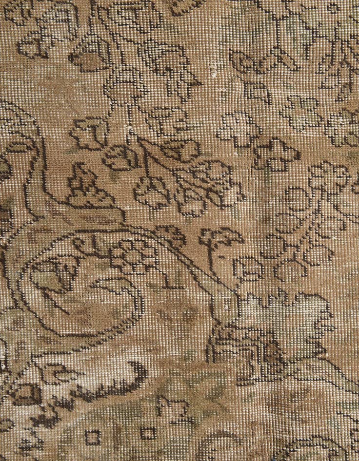 Detail image of  7' 10 x 11'  Hand Knotted Ultra Vintage Persian Wool Rug