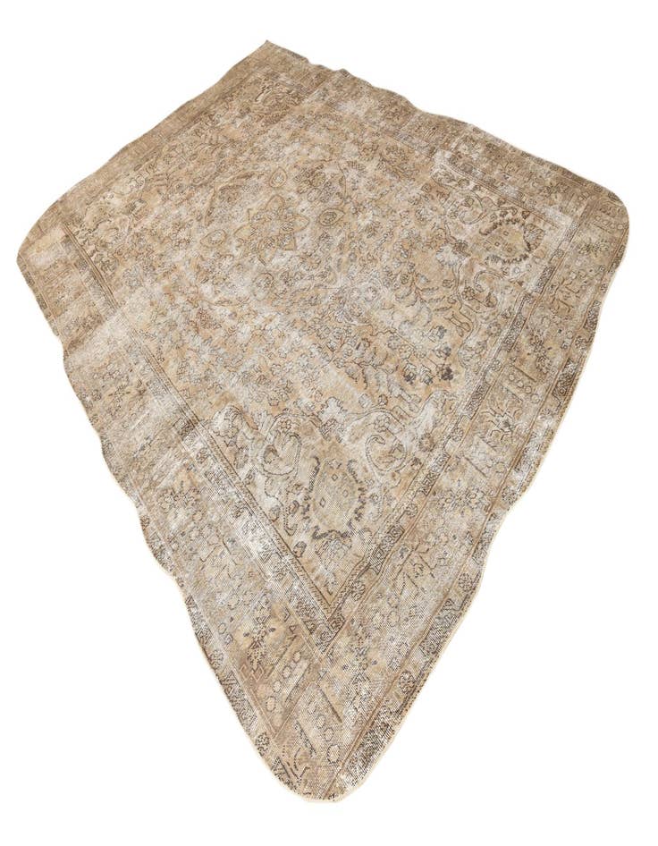 Detail image of  7' 10 x 11'  Hand Knotted Ultra Vintage Persian Wool Rug