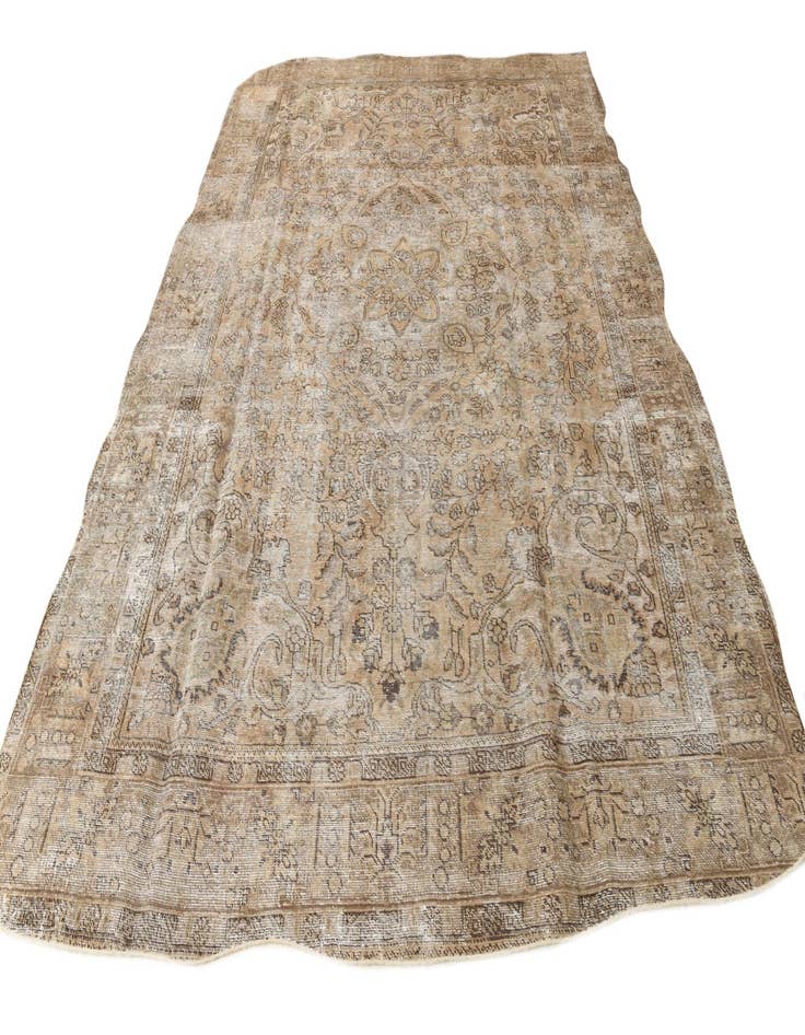 Detail image of  7' 10 x 11'  Hand Knotted Ultra Vintage Persian Wool Rug