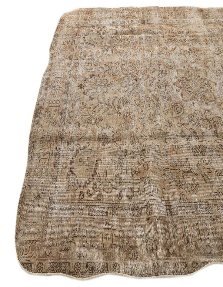 Detail image of  7' 10 x 11'  Hand Knotted Ultra Vintage Persian Wool Rug